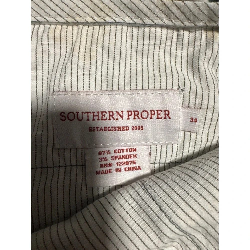 Southern Proper Mens Size 34 Palm Leaf‎ Print Shorts Tailored Fit Cotton Blend